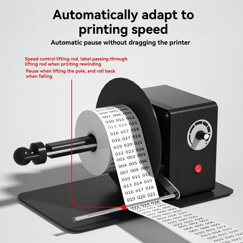 Roti Maker Automatic - 12V自動ラベル巻き取り機 - ケアラベル、工業用ステッカー、紙ロール用電動ラベルロール巻き取り機