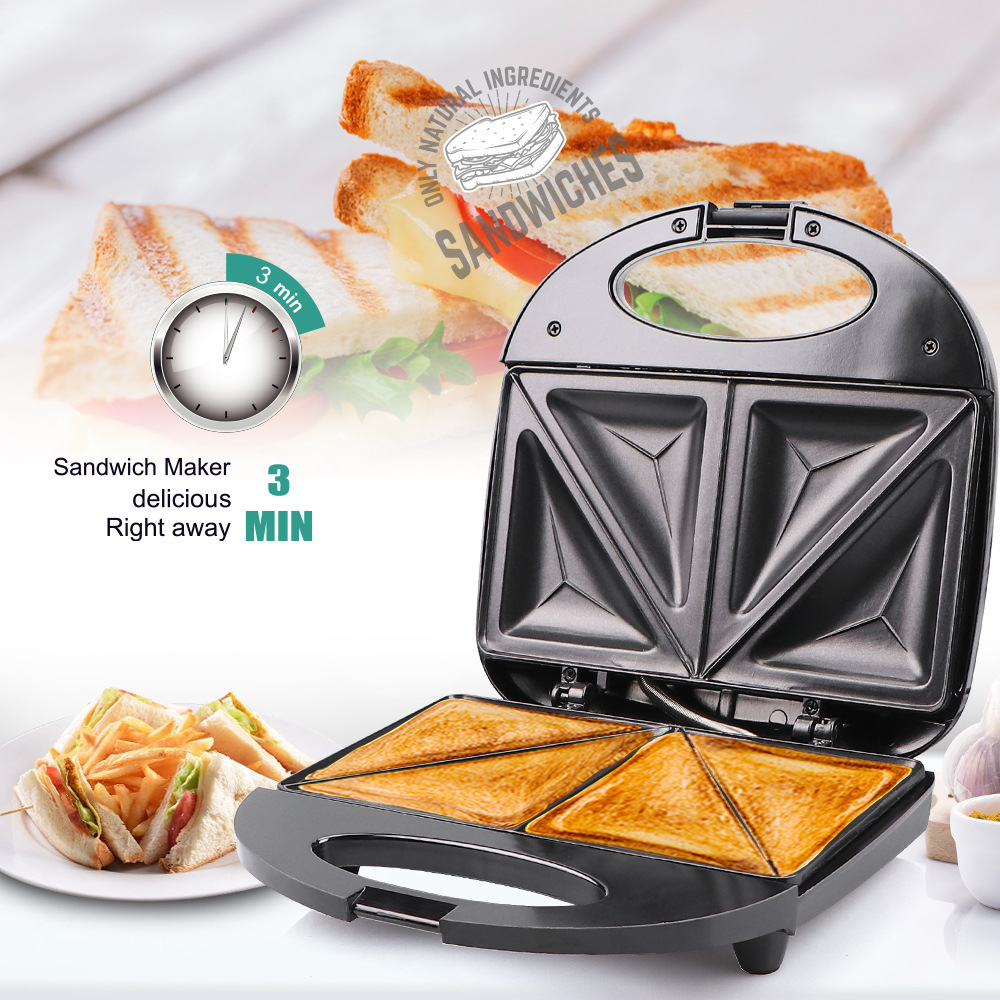 ノンスティックプレート付き電気サンドイッチメーカー、ワッフル - Sandwich Press Grill のレビューと価格