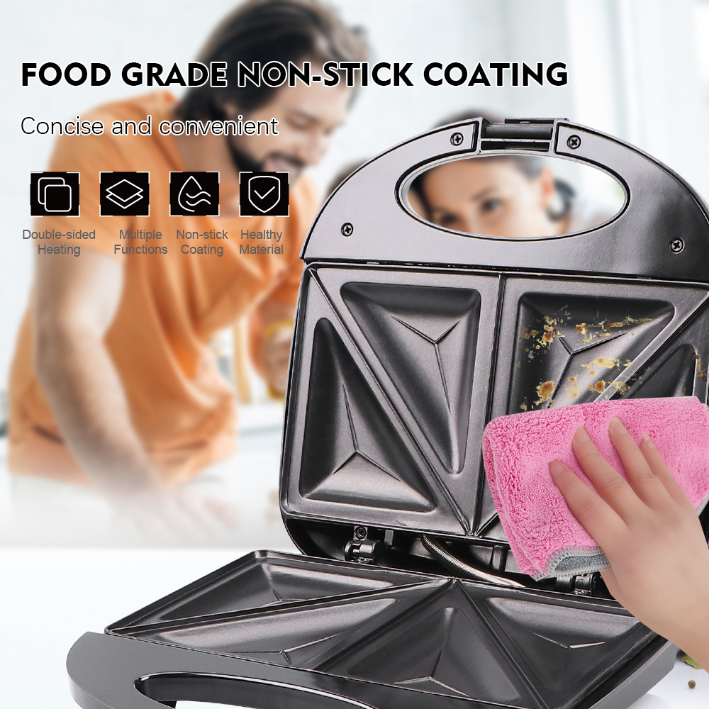 ノンスティックプレート付き電気サンドイッチメーカー、ワッフル - Sandwich Press Grill のレビューと価格
