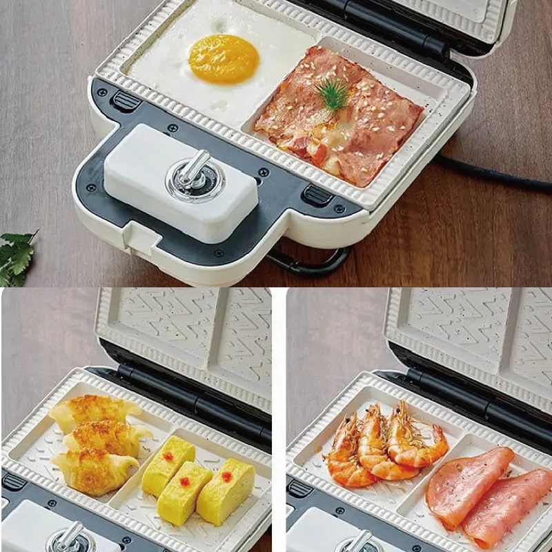 750 ワット電気サンドイッチマシン高速朝食マシンノンスティ - Sandwich Press Grill のレビューと価格