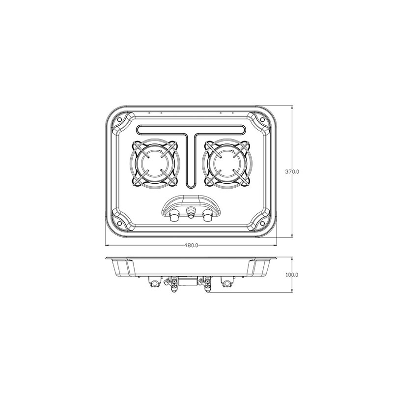 RVキッチン家電 ステンレス製ストーブ 2バーナー クックト - Kitchen Appliances Electric Stove のレビューと価格